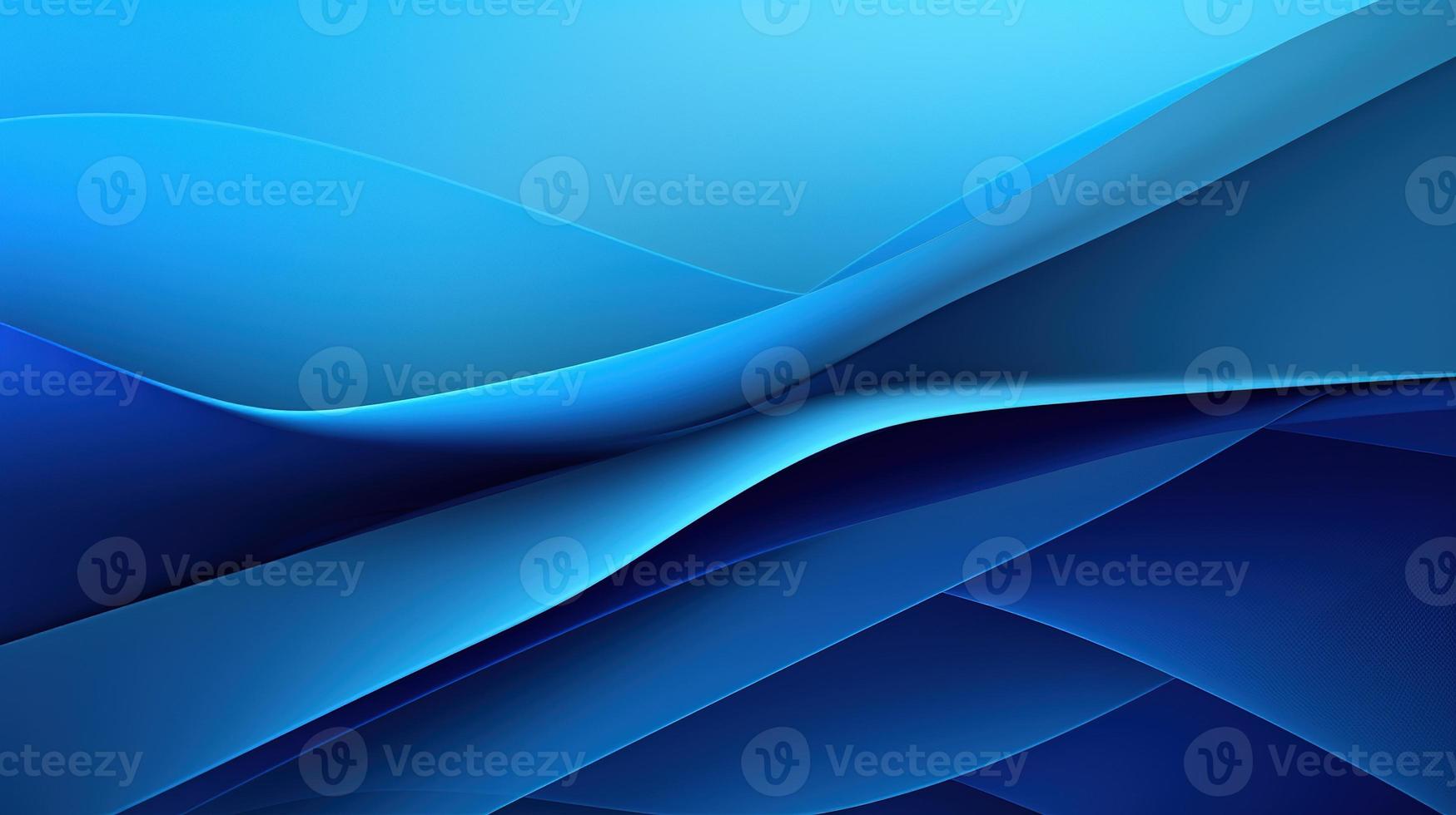 abstract blue background with smooth lines and waves, 3d illustration photo