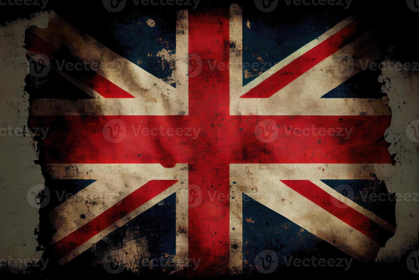 Grunge old Great Britain flag , United Kingdom. photo