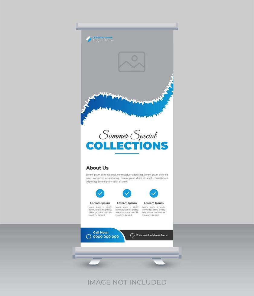 Fashion sale roll up banner collection layout template design vector