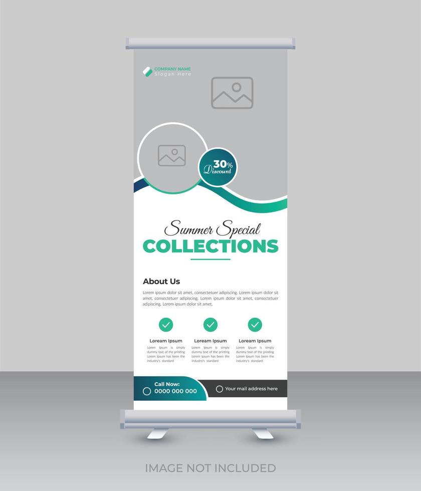Fashion sale roll up banner collection template design vector