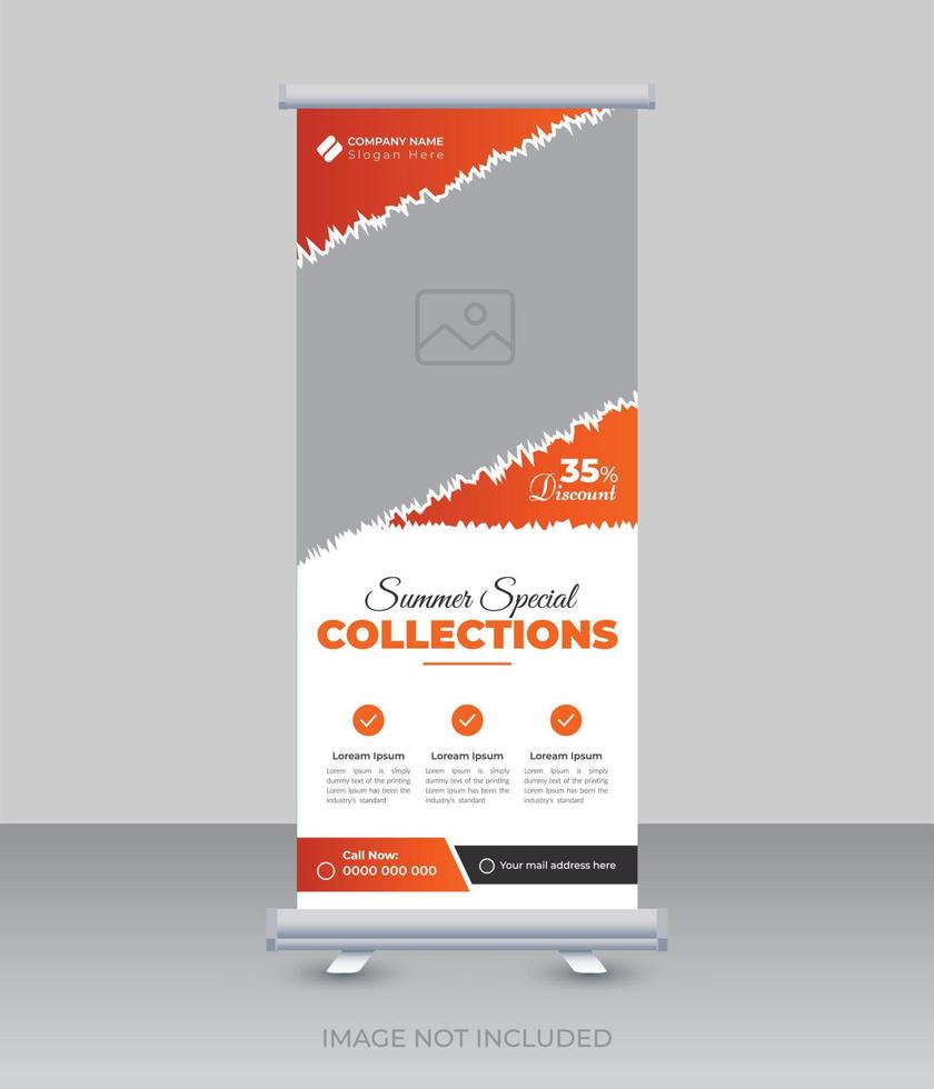 Modern collection sale roll up banner template vector