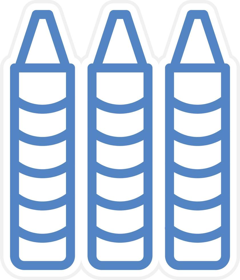 Crayons Vector Icon Style