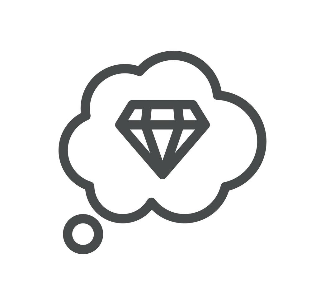 Diamond related icon outline and linear vector. vector