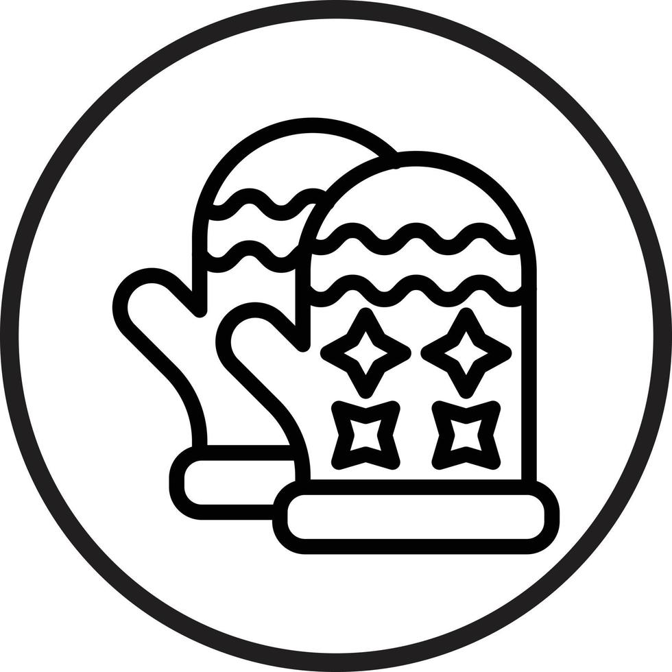 Winter Gloves Vector Icon Style