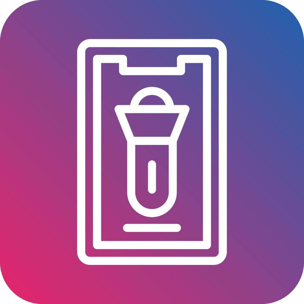 Mobile Torch Vector Icon Design