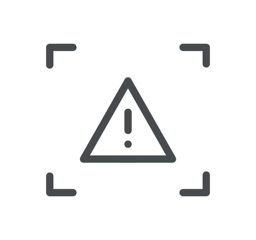 Warning related icon outline and linear vector. vector