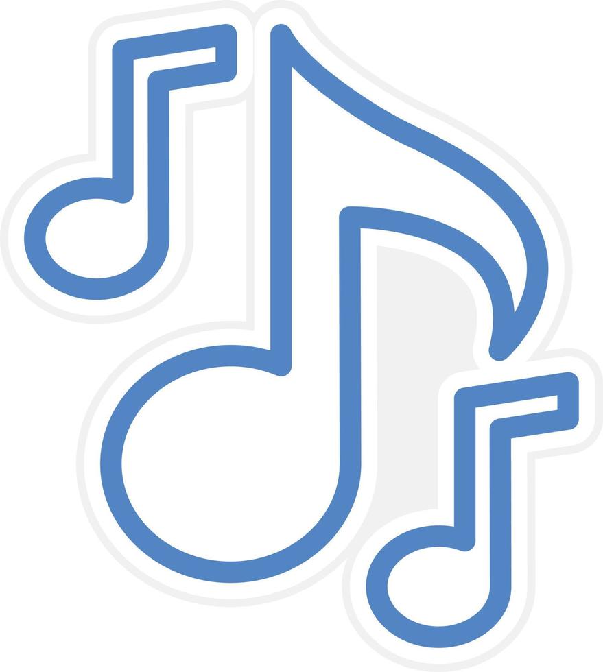 Musical Note Vector Icon Style