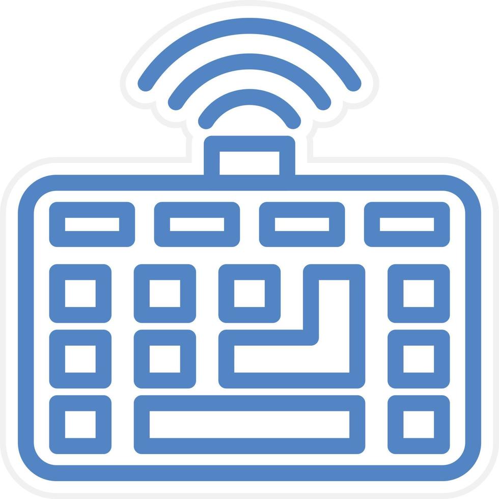 Wireless Keyboard Vector Icon Style