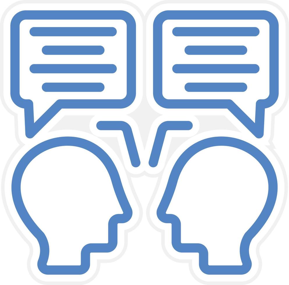 Face to Face Talk Vector Icon Style