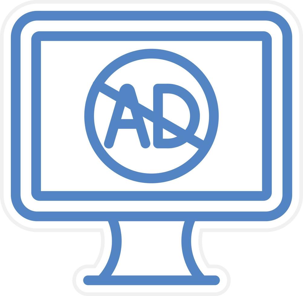 Ad Blocker Vector Icon Style