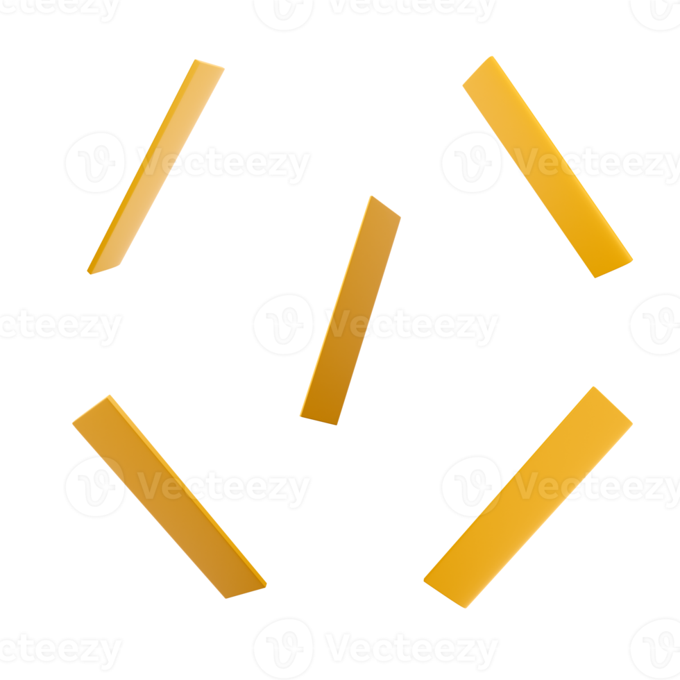 3d rendering yellow ruler icon set. 3d render the simplest measuring instrument different positions icon set. png