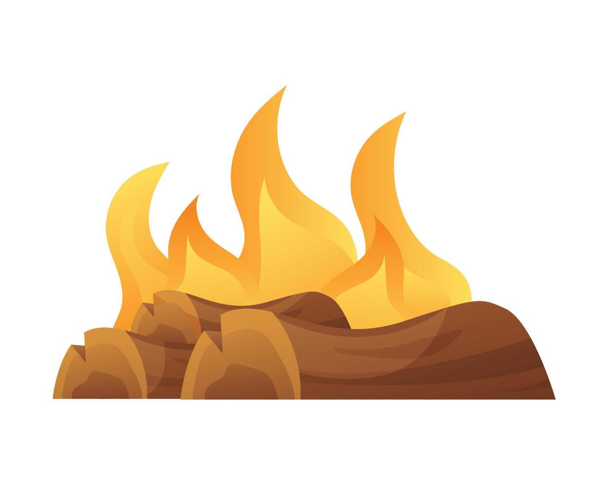 Burning bonfire with wood vector illustration 22732629 Vector Art at