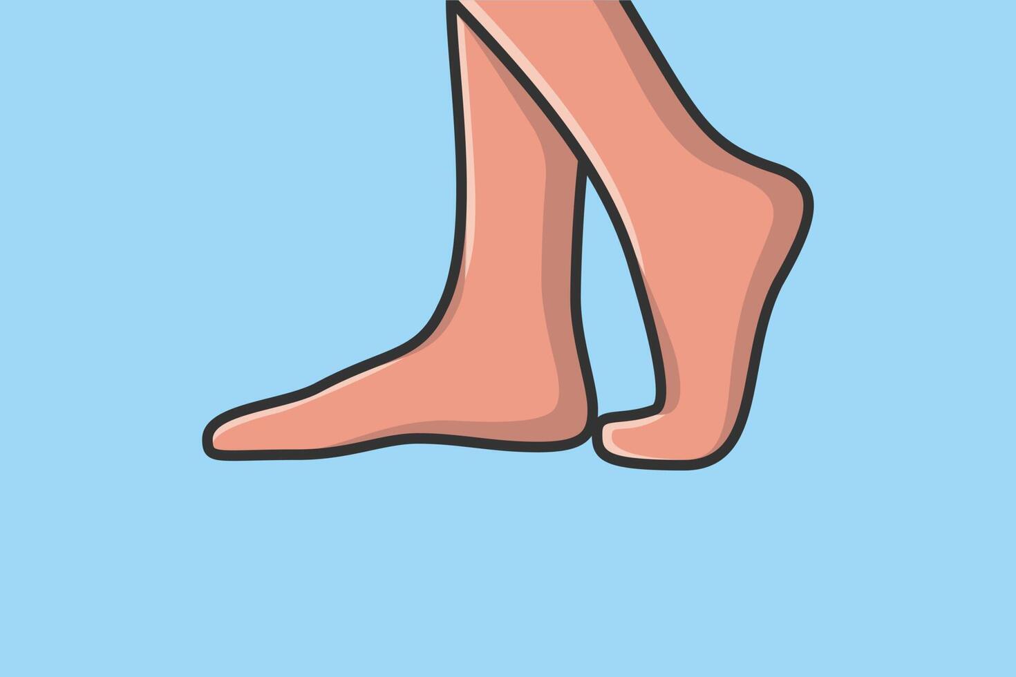 Human Feet vector illustration. People fashion icon concept. Person, side view human foot. Ideal for catalogs, informational and institutional guides vector design.