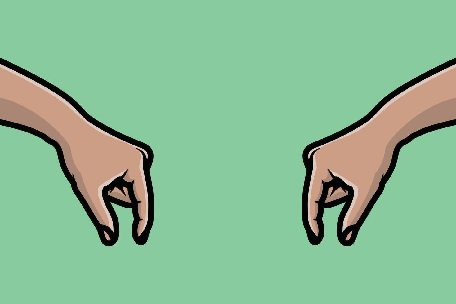 People Hands with Various Gestures vector illustration. People objects icon concept. Two hands giving something sign vector design. Different signs and emotions, hands representing.