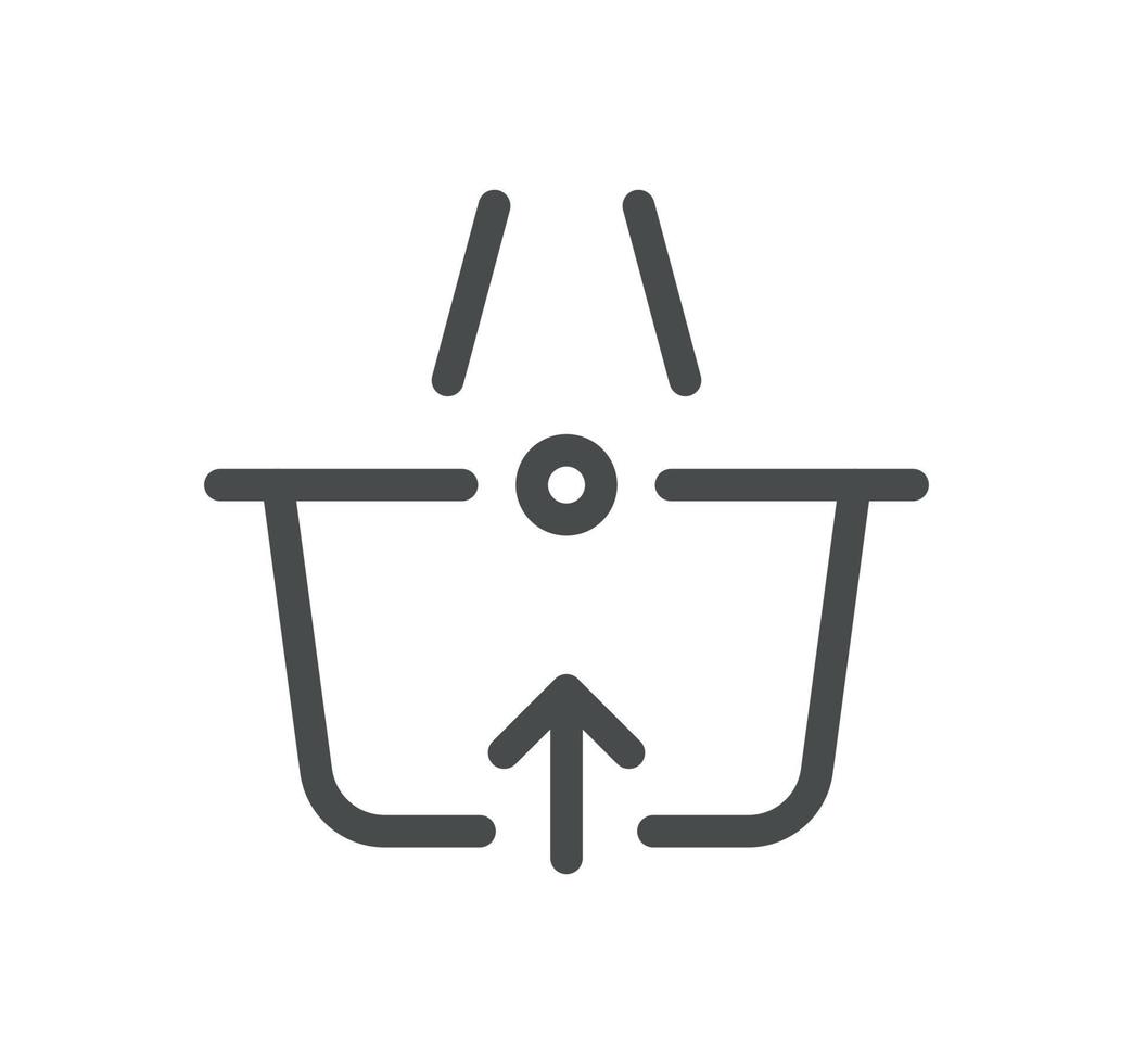 Shopping cart related icon outline and linear vector. vector