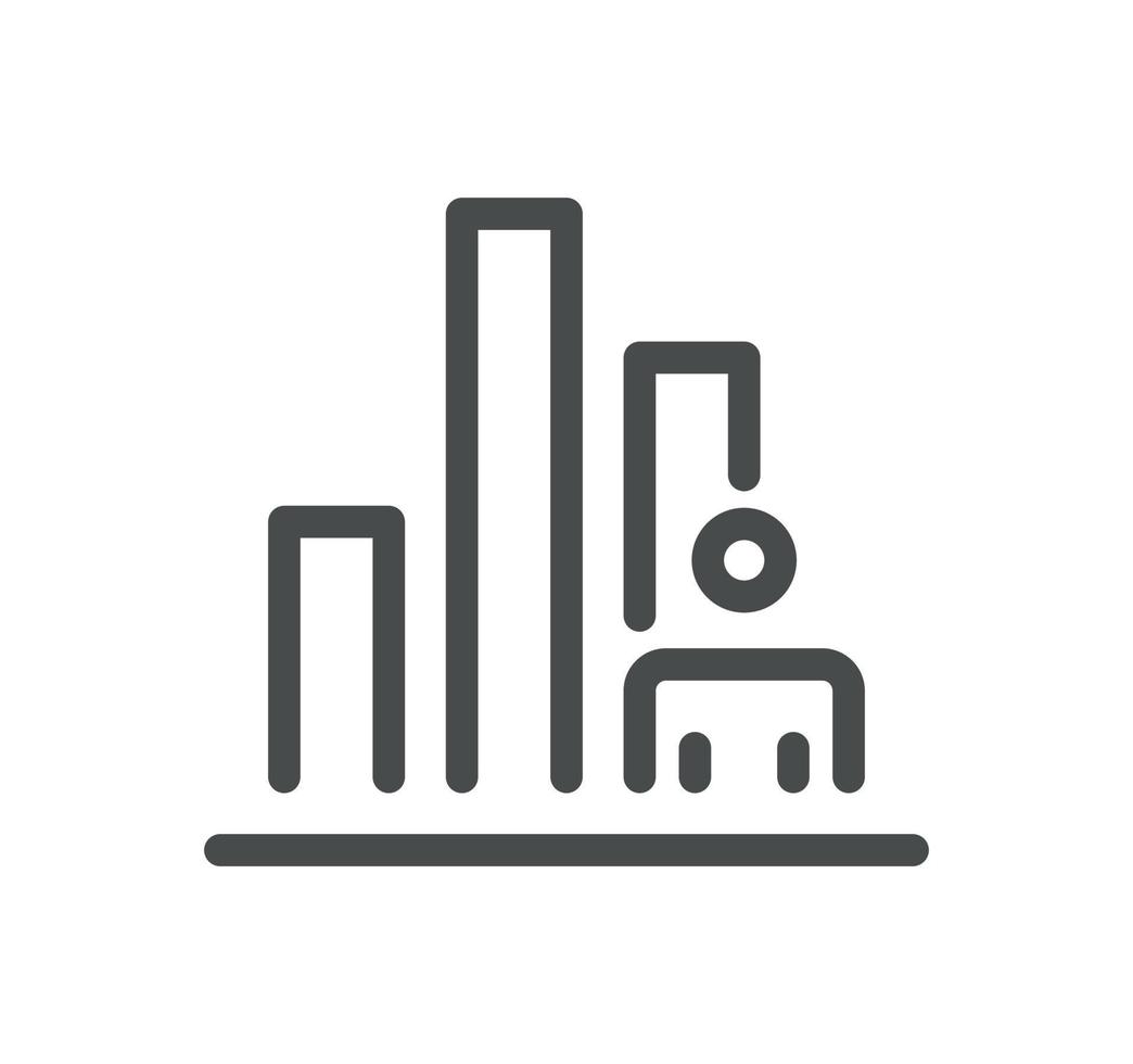 Business management related icon outline and linear vector. vector