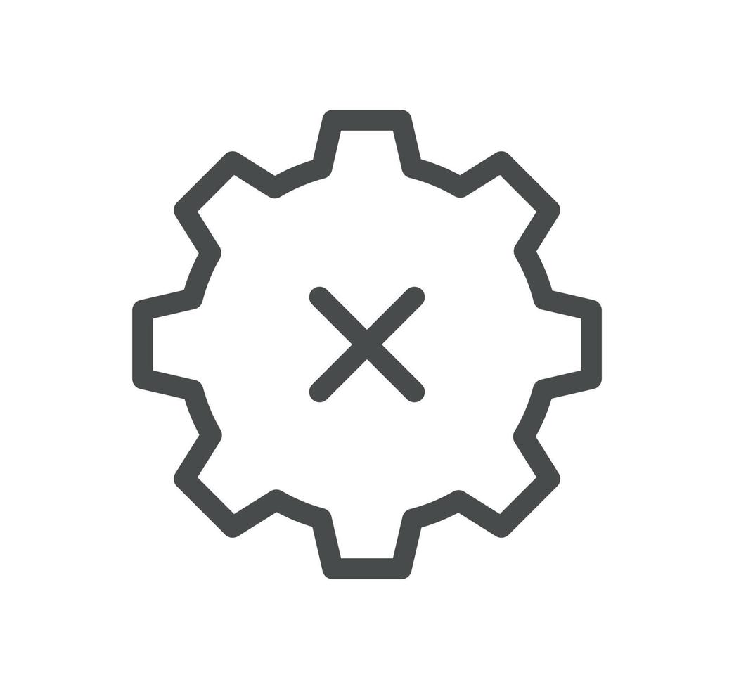 Gear related icon outline and linear vector. vector