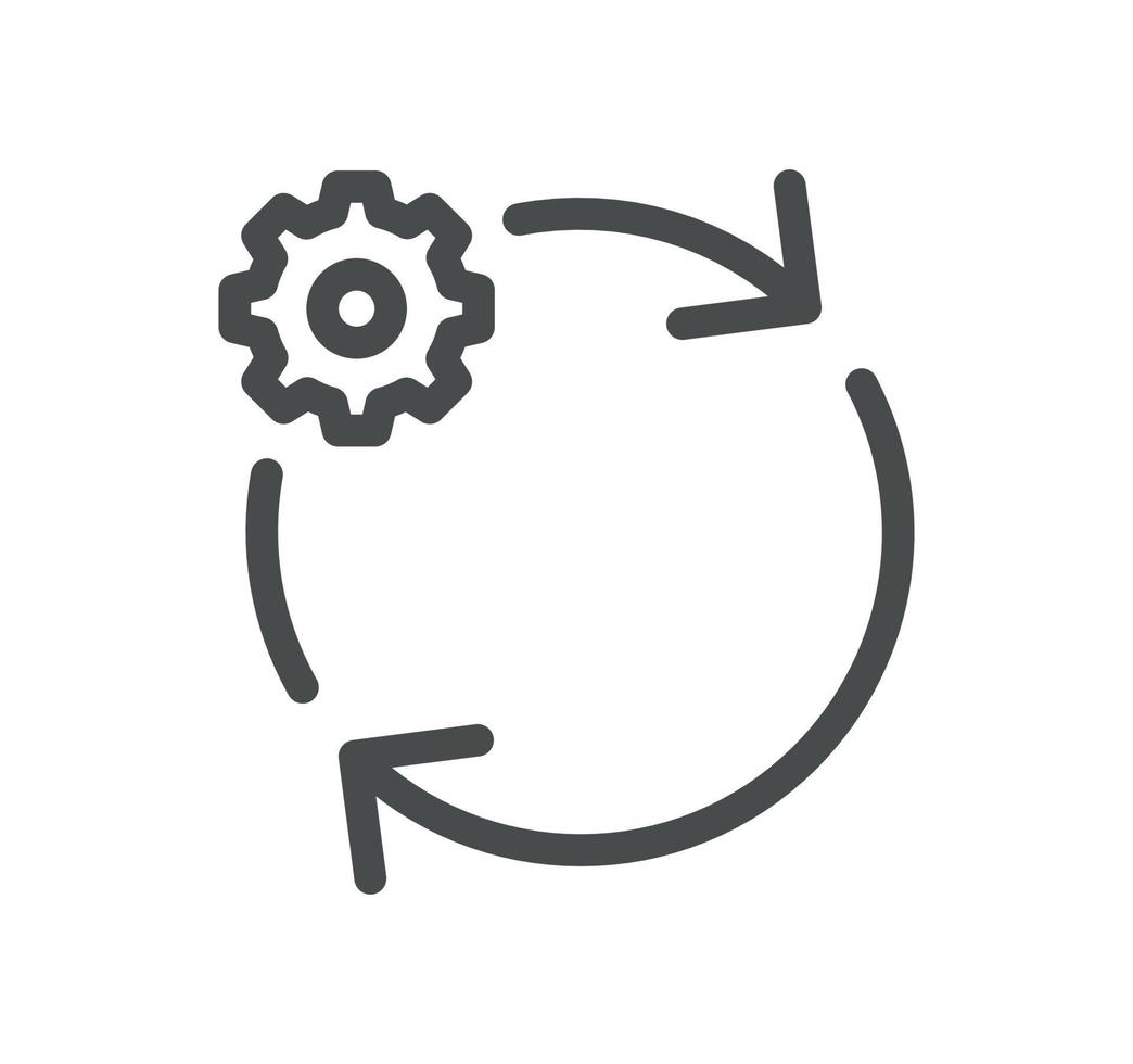 Gear related icon outline and linear vector. vector