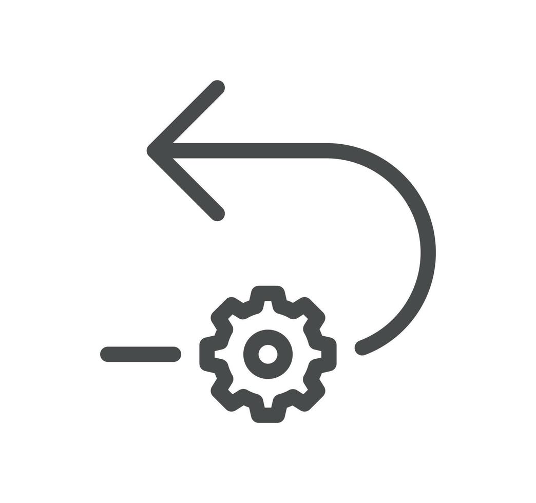 Gear related icon outline and linear vector. vector