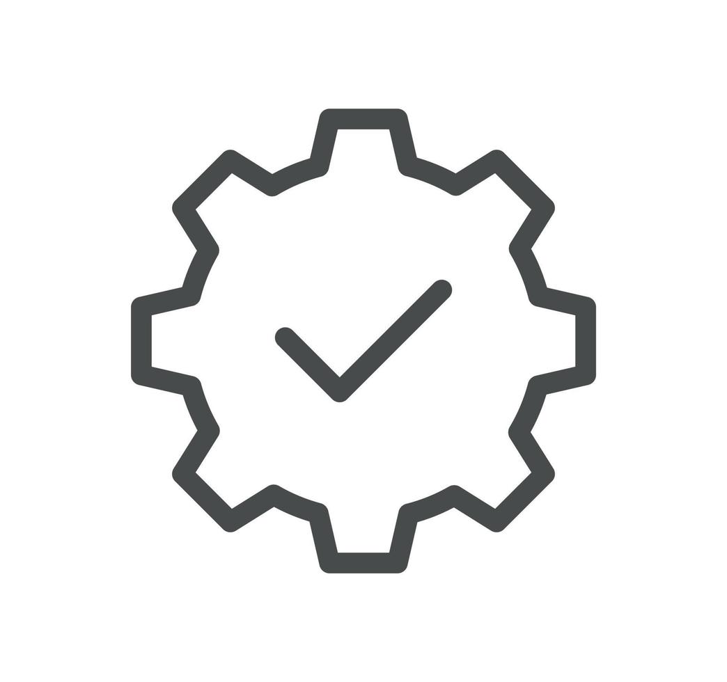 Gear related icon outline and linear vector. vector