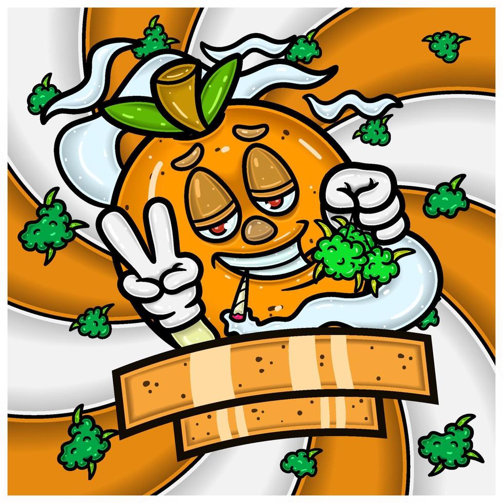 Orange Fruit Character Cartoon. For Packaging, Label, Cover and Product. Vectors and Characters.