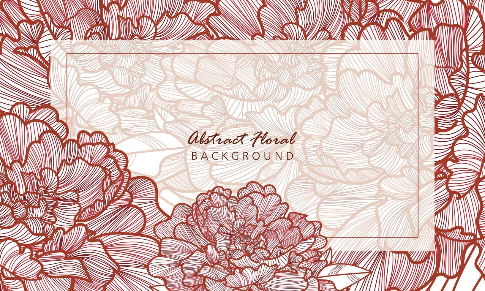 Vector art deco luxury flower line pattern