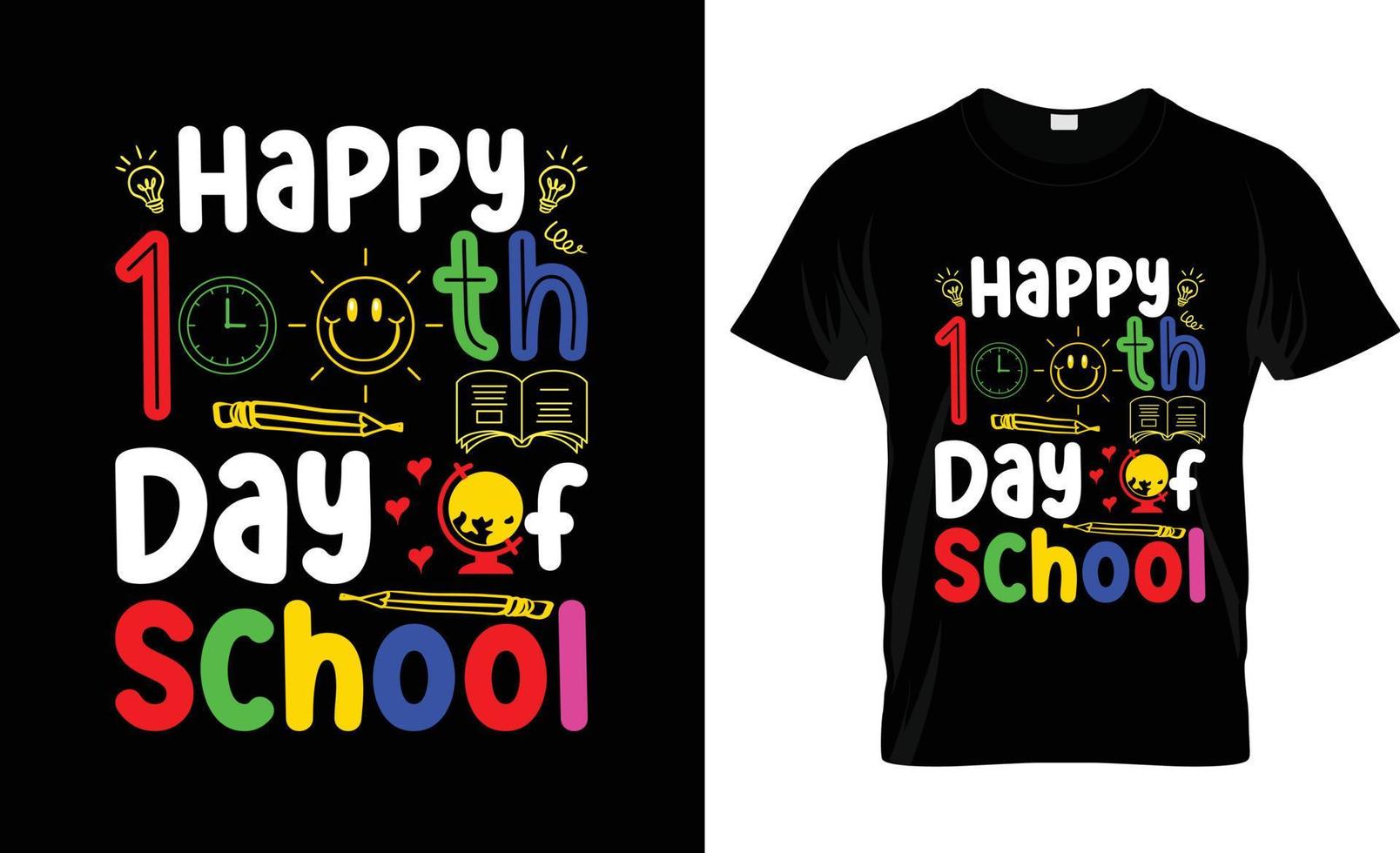 100 day of school t shirt design vector