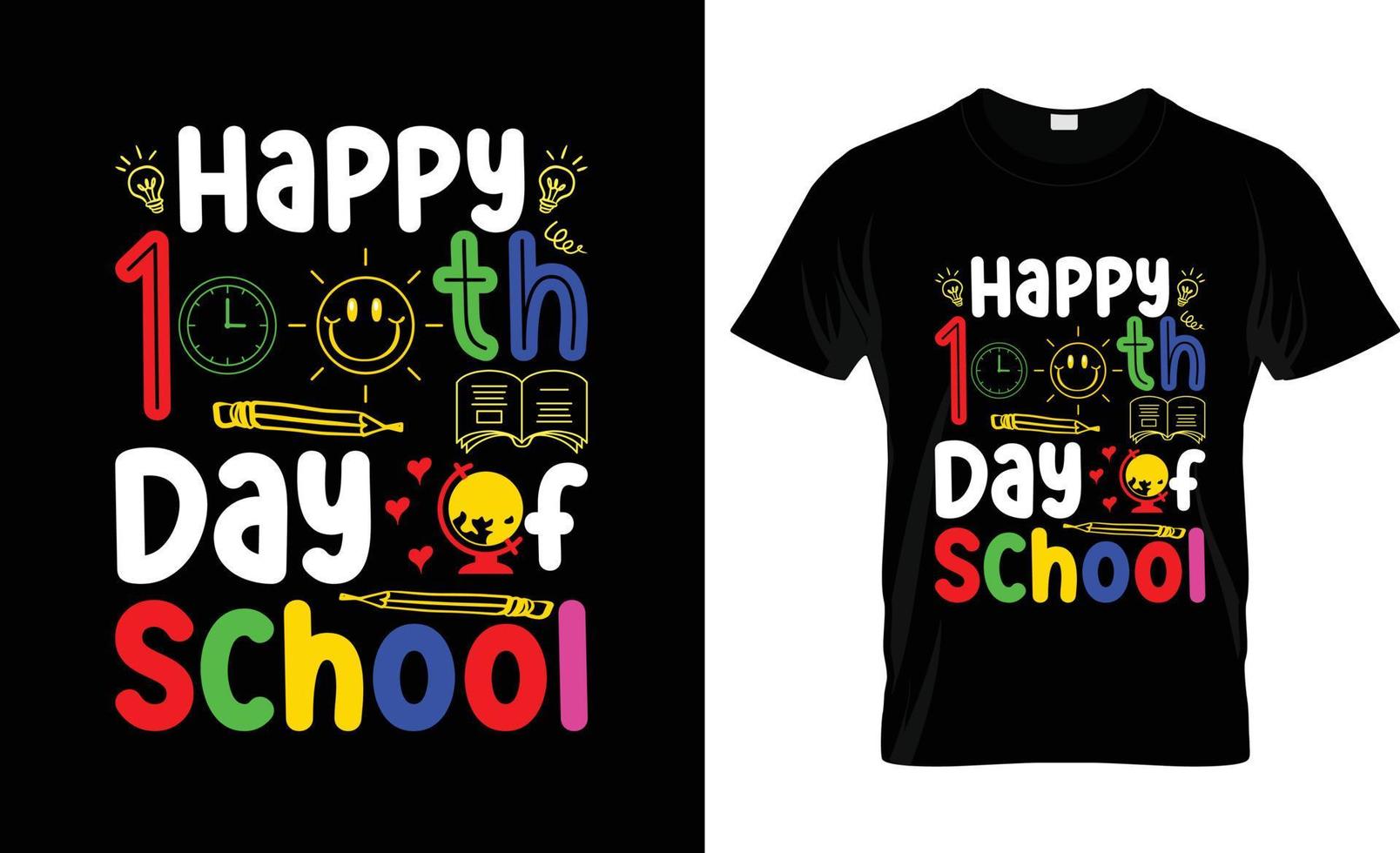 100 day of school t shirt design vector