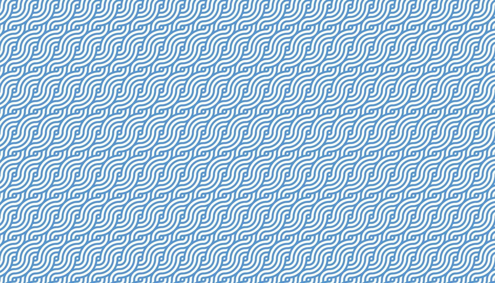 Blue and white japanese overlapping wave pattern for textile print. Wavy stripes texture vector background.