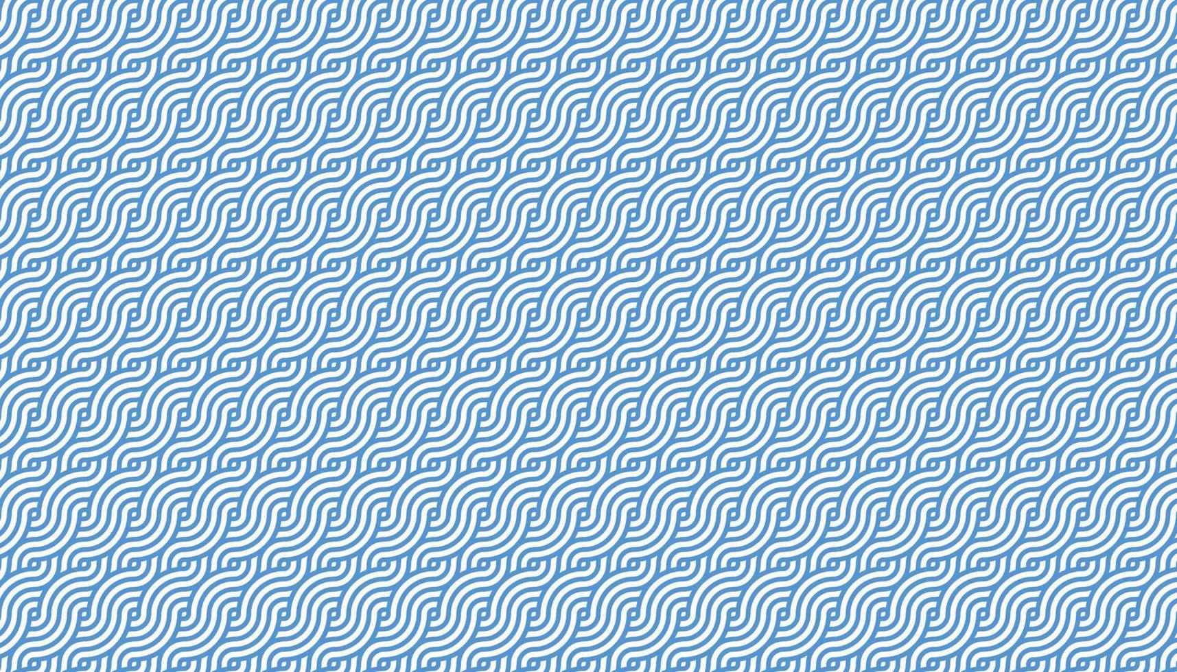 Blue and white japanese overlapping wave pattern for textile print. Wavy stripes texture vector background.