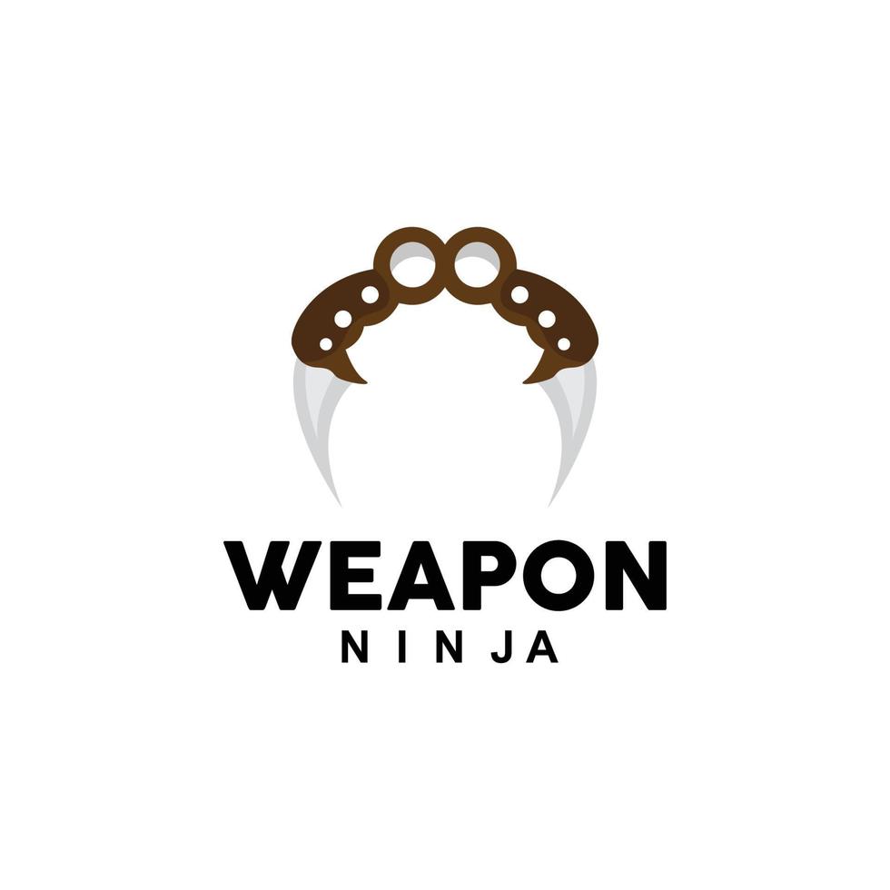 arma logo, tradicional arma Karambit vector, ninja luchando herramienta sencillo diseño, símbolo icono, ilustración vector