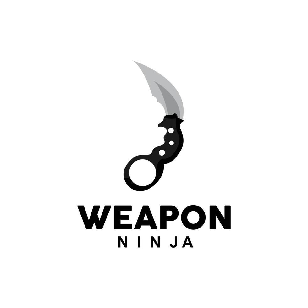 Weapon Logo, Traditional Weapon Karambit Vector, Ninja Fighting Tool Simple Design, Symbol Icon, Illustration vector