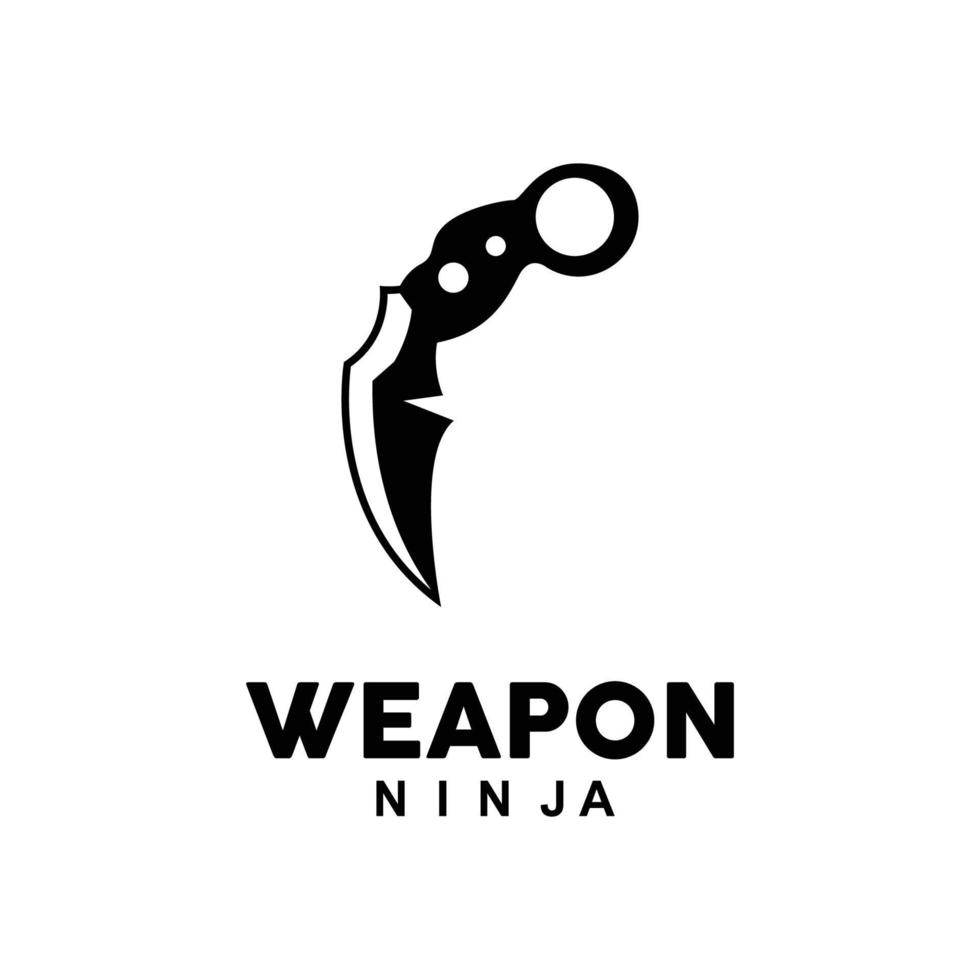 Weapon Logo, Traditional Weapon Karambit Vector, Ninja Fighting Tool Simple Design, Symbol Icon, Illustration vector