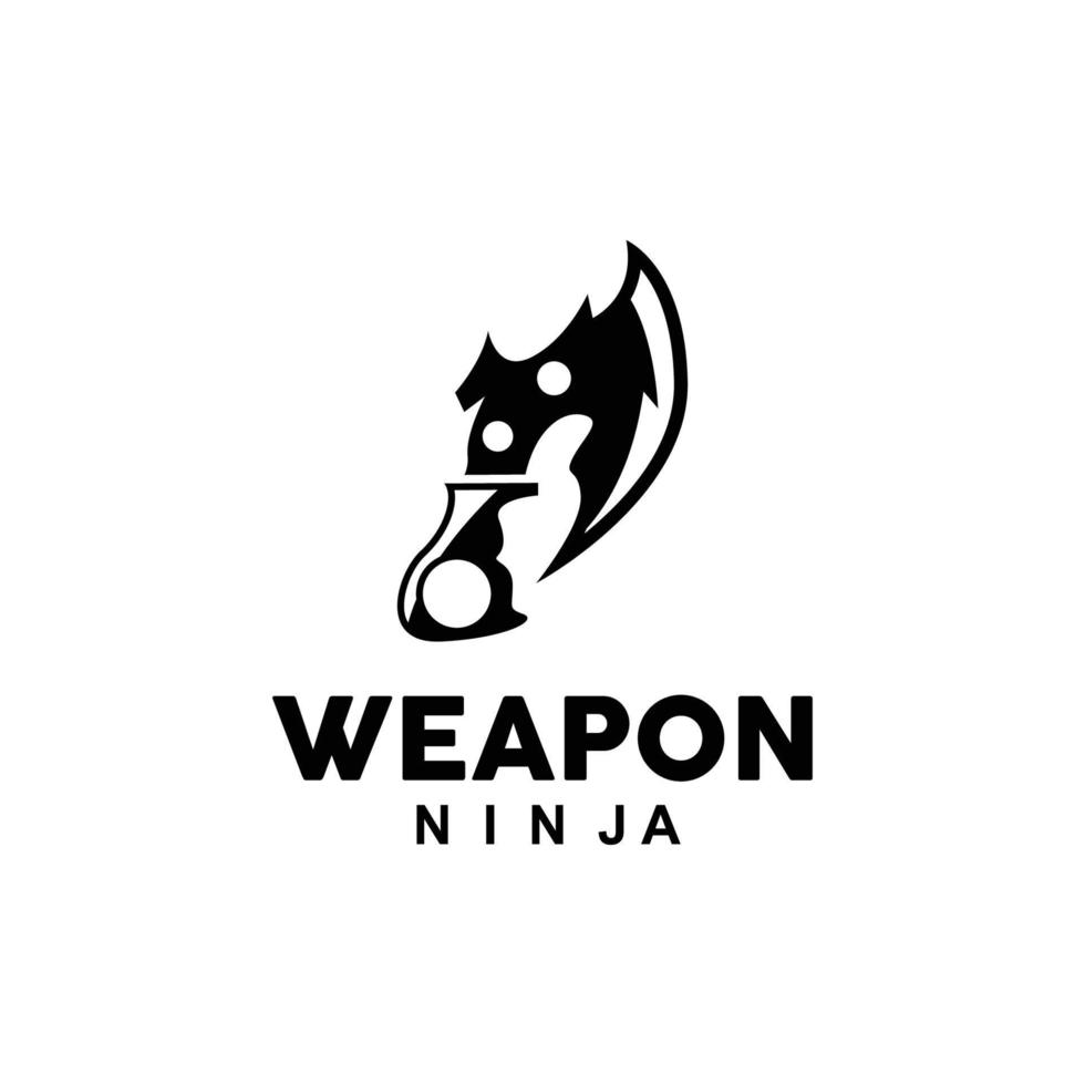 arma logo, tradicional arma Karambit vector, ninja luchando herramienta sencillo diseño, símbolo icono, ilustración vector