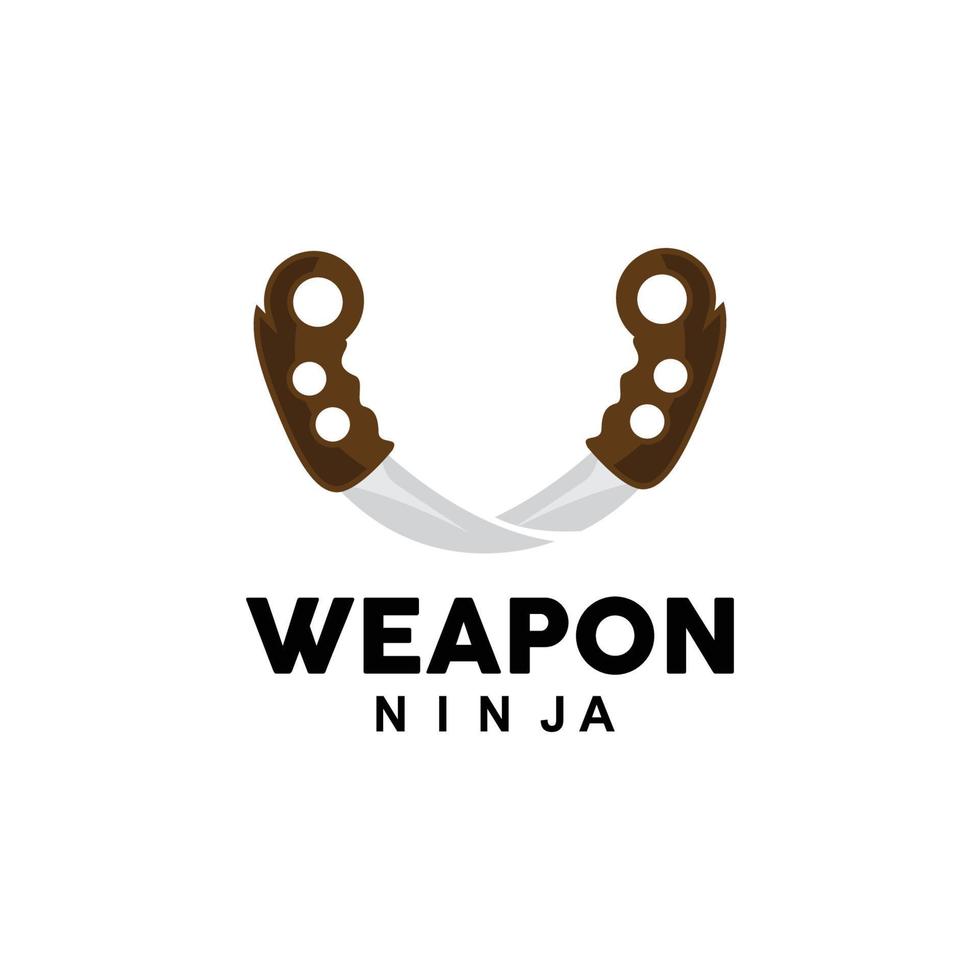 arma logo, tradicional arma Karambit vector, ninja luchando herramienta sencillo diseño, símbolo icono, ilustración vector