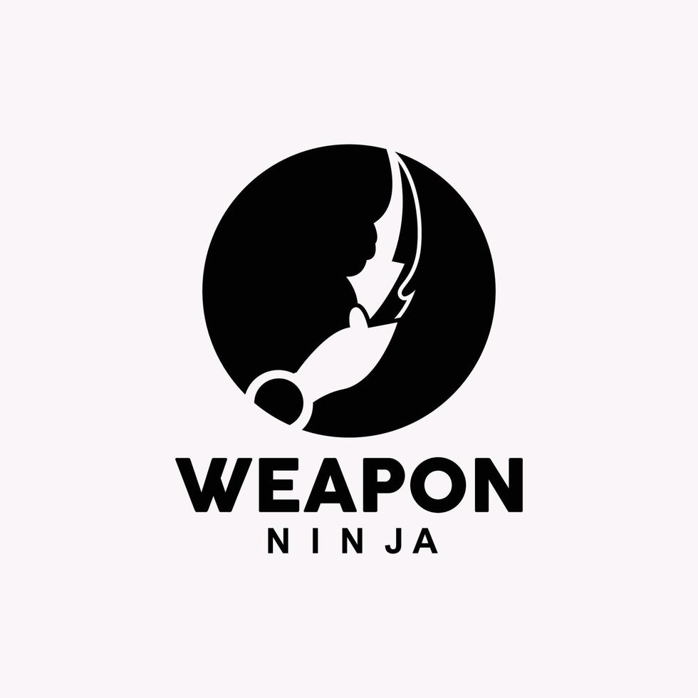 Weapon Logo, Traditional Weapon Karambit Vector, Ninja Fighting Tool Simple Design, Symbol Icon, Illustration vector