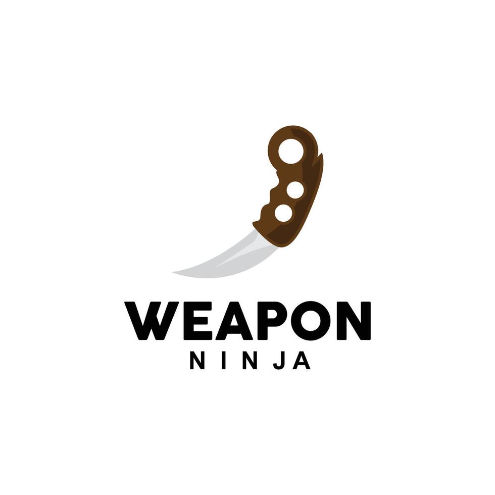 arma logo, tradicional arma Karambit vector, ninja luchando herramienta sencillo diseño, símbolo icono, ilustración vector