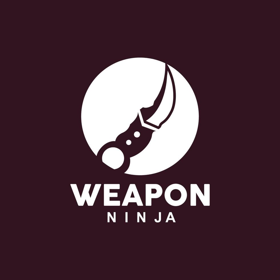 Weapon Logo, Traditional Weapon Karambit Vector, Ninja Fighting Tool Simple Design, Symbol Icon, Illustration vector