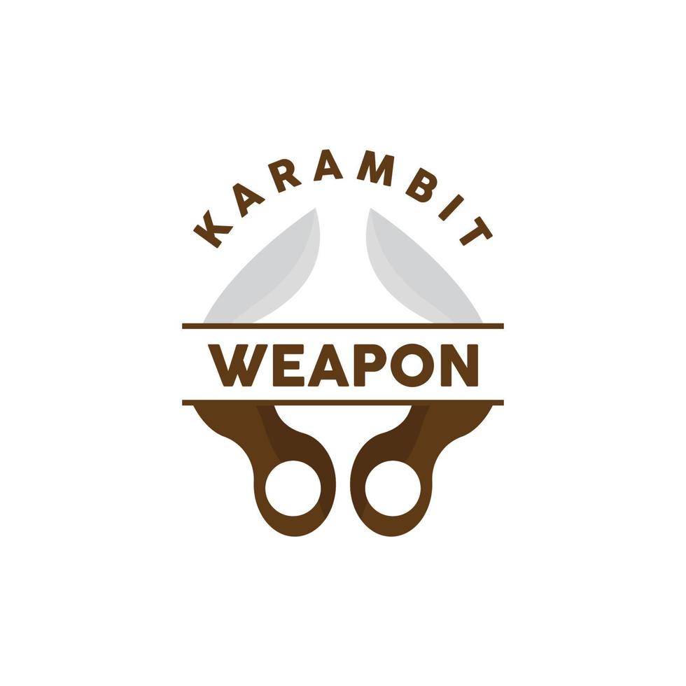 Weapon Logo, Traditional Weapon Karambit Vector, Ninja Fighting Tool Simple Design, Symbol Icon, Illustration vector