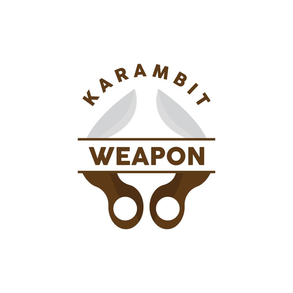 arma logo, tradicional arma Karambit vector, ninja luchando herramienta sencillo diseño, símbolo icono, ilustración vector