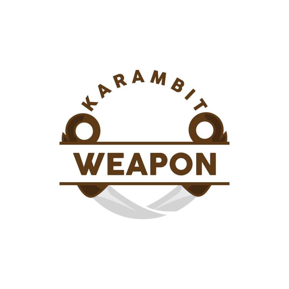 Weapon Logo, Traditional Weapon Karambit Vector, Ninja Fighting Tool Simple Design, Symbol Icon, Illustration vector