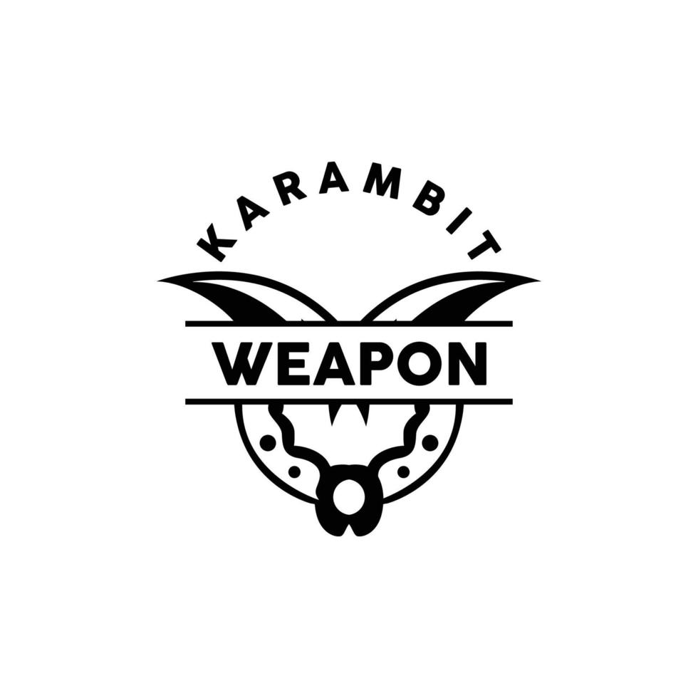 arma logo, tradicional arma Karambit vector, ninja luchando herramienta sencillo diseño, símbolo icono, ilustración vector