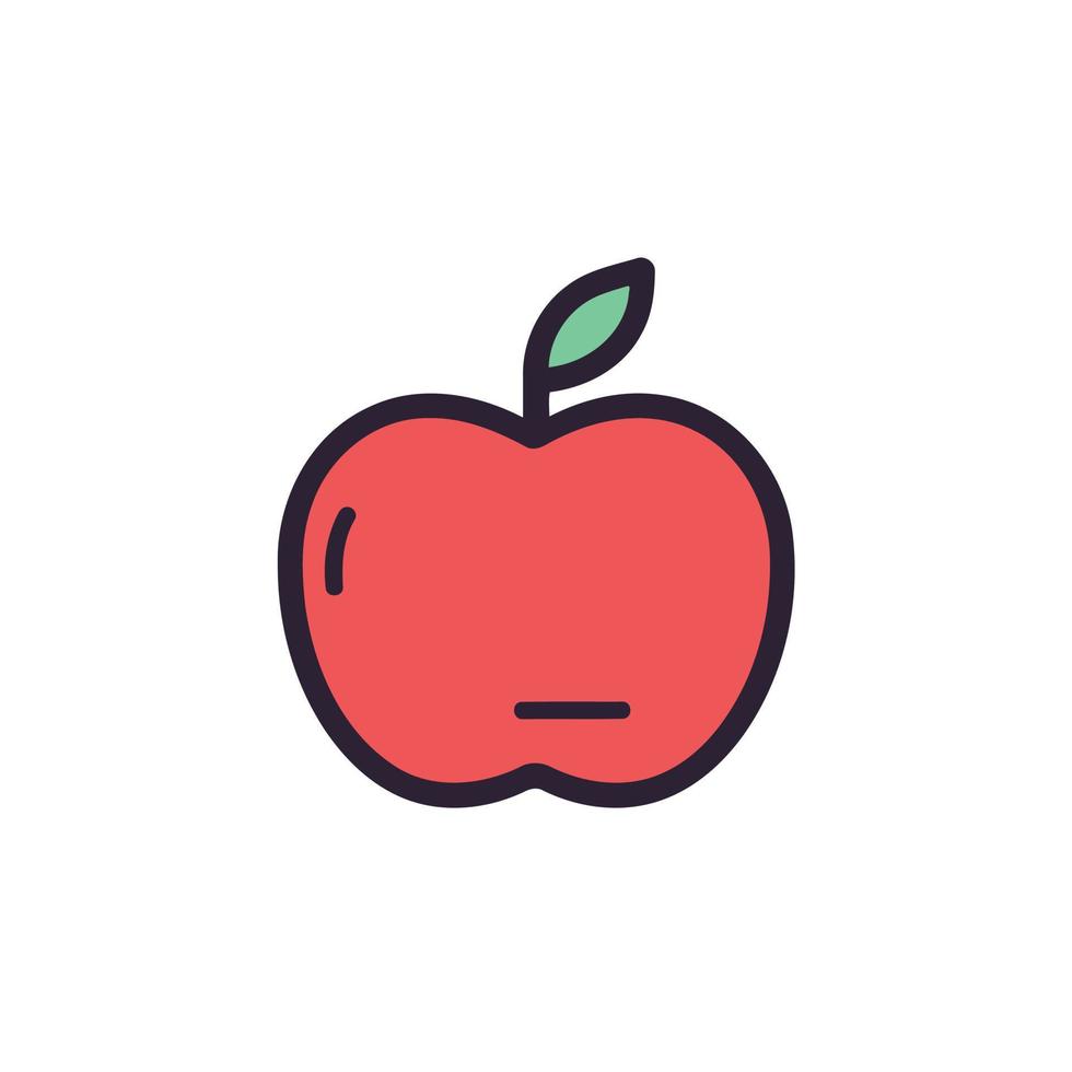 rojo manzana icono o logo vector