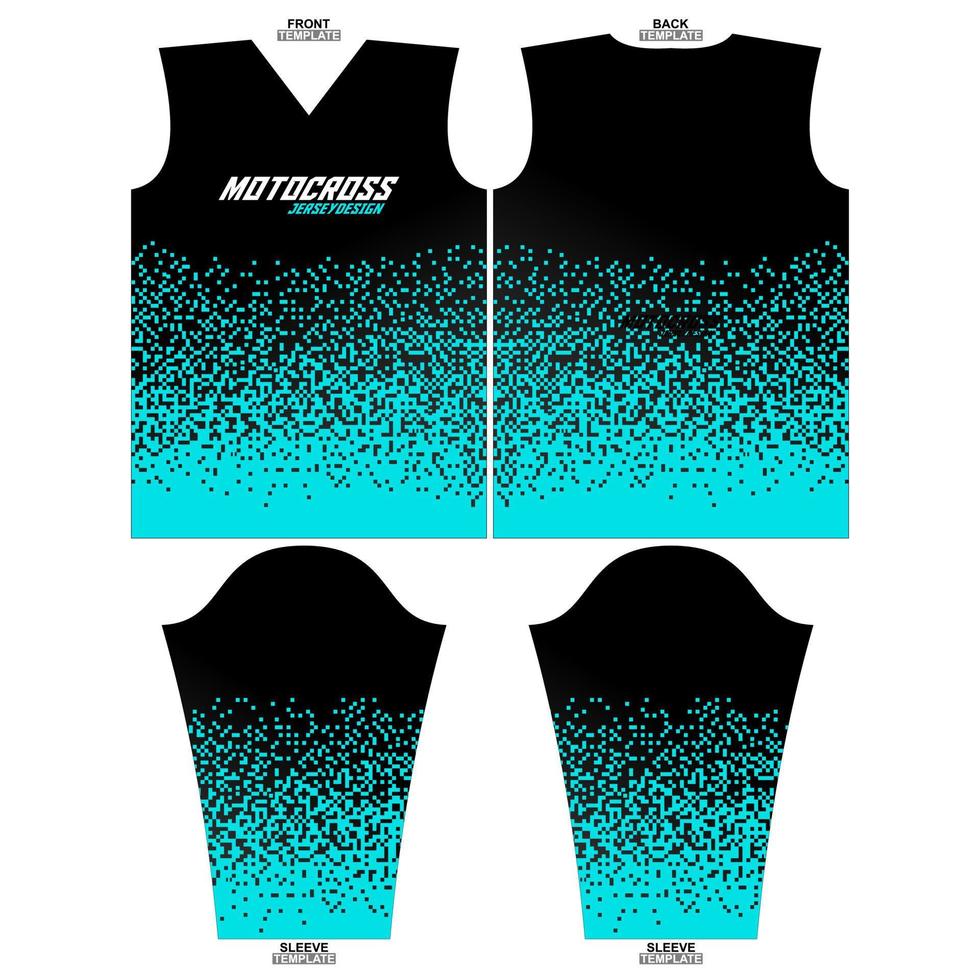 Print-ready sublimation motocross long sleeve jersey design vector