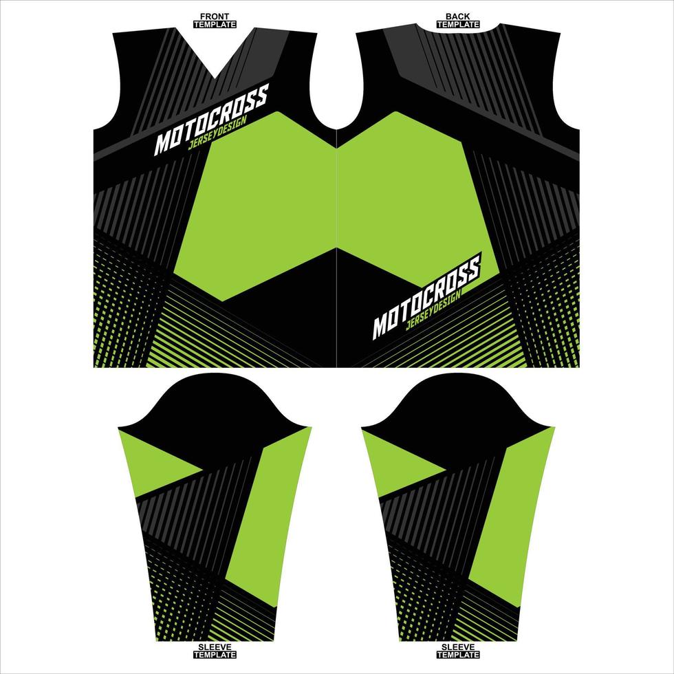 Print-ready sublimation motocross long sleeve jersey design vector