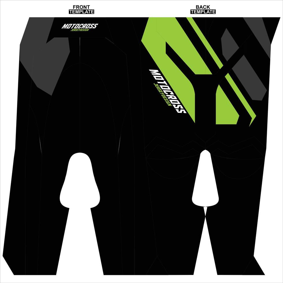 Print-ready sublimation motocross pants design vector