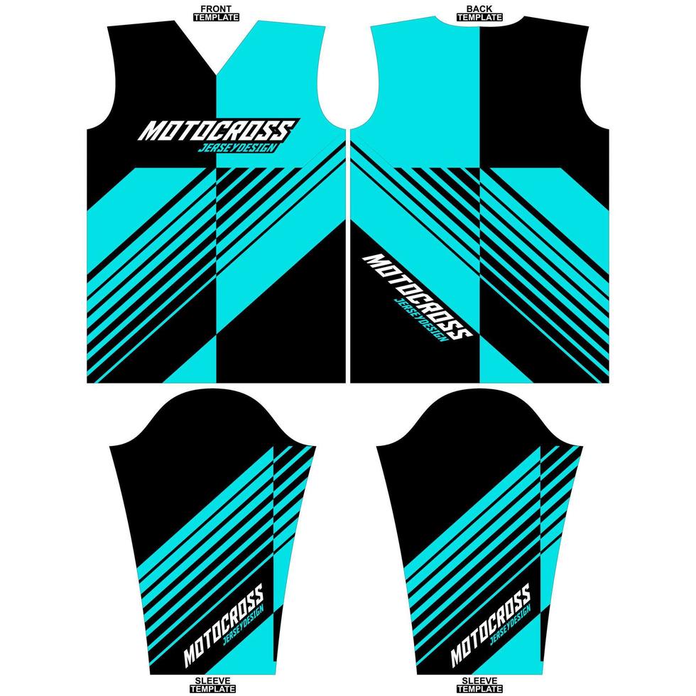 Print-ready sublimation motocross long sleeve jersey design vector