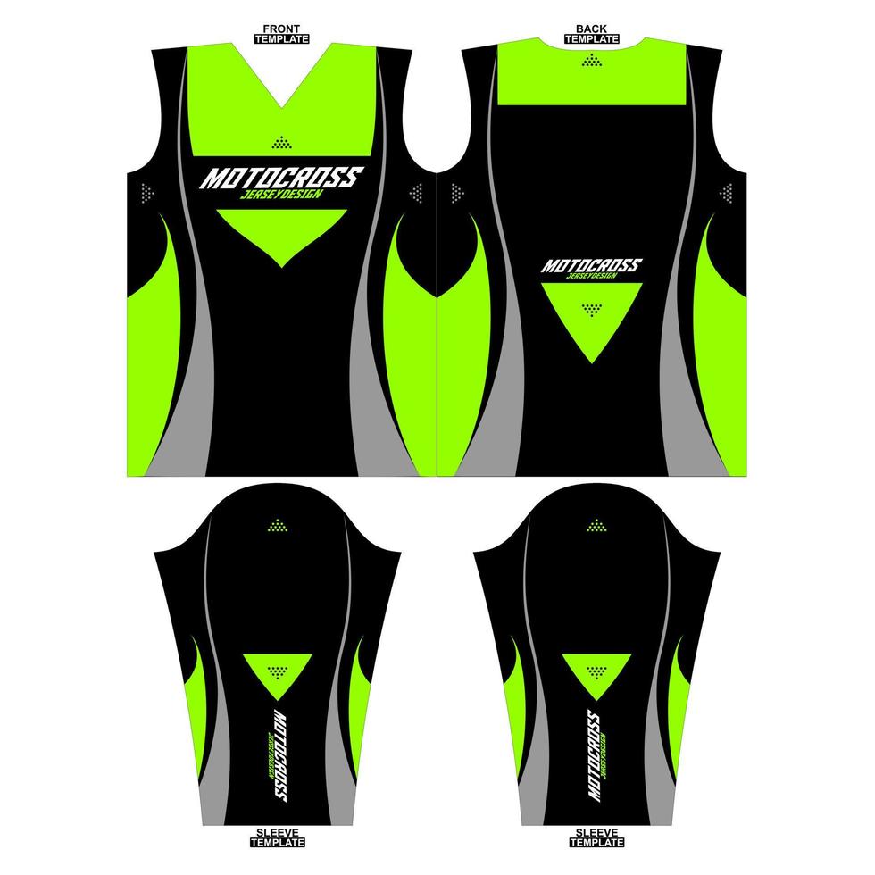 listo para imprimir sublimación motocross largo manga jersey diseño vector