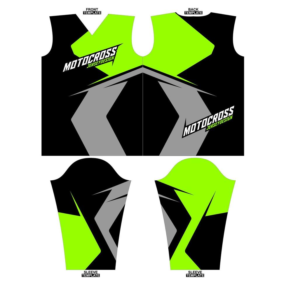 listo para imprimir sublimación motocross largo manga jersey diseño vector