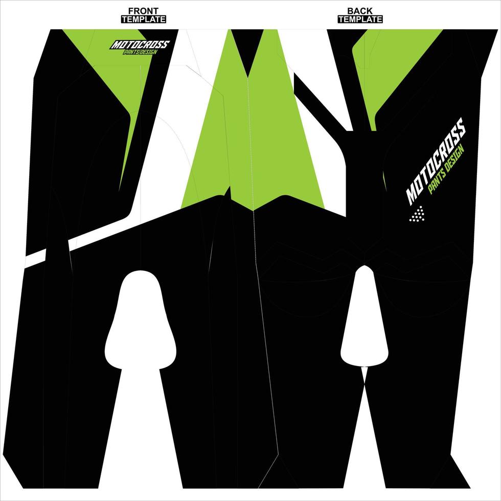 Print-ready sublimation motocross pants design vector